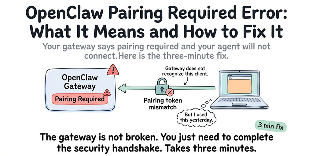 OpenClaw "Pairing Required" Error: What It Means and How to Fix It