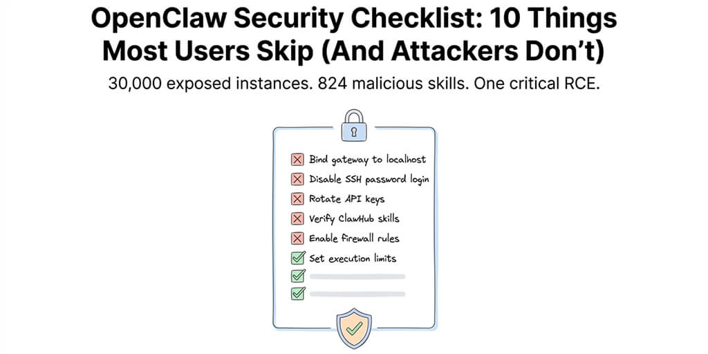 OpenClaw Security Checklist: 10 Things Most Users Skip (And Attackers Don't)