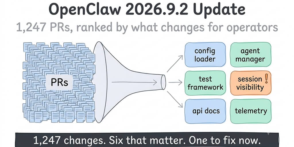 OpenClaw 2026.9.2 Update: 1,247 PRs, One Default You Need to Check Today