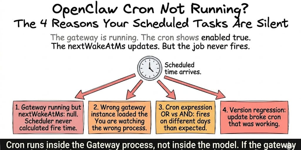 OpenClaw Cron Not Running? The 4 Reasons Your Scheduled Tasks Are Silent