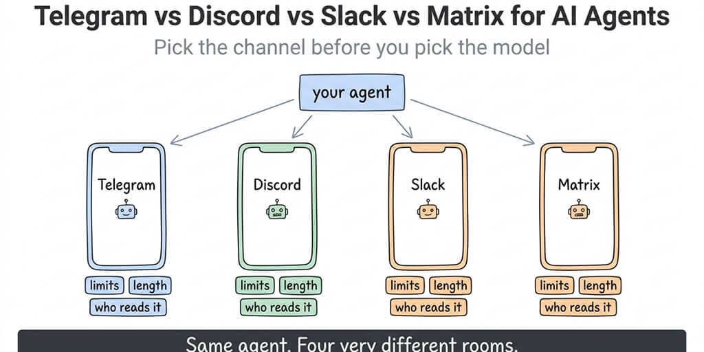 Telegram vs Discord vs Slack vs Matrix for AI Agents: Pick the Channel Before You Pick the Model