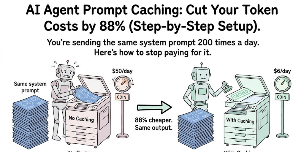 AI Agent Prompt Caching: Cut Your Token Costs by 88% (Step-by-Step Setup)