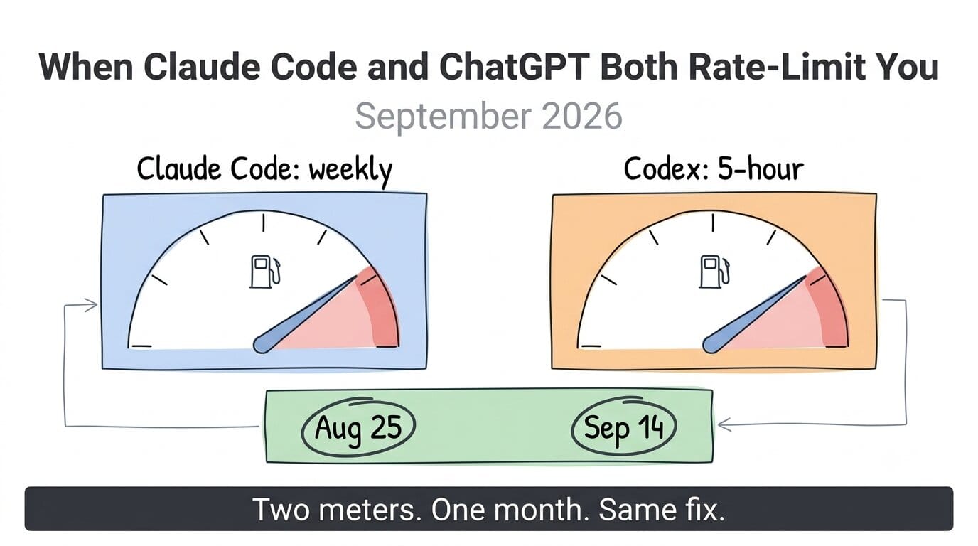 What to Do When Claude Code and ChatGPT Both Rate-Limit You (September 2026)