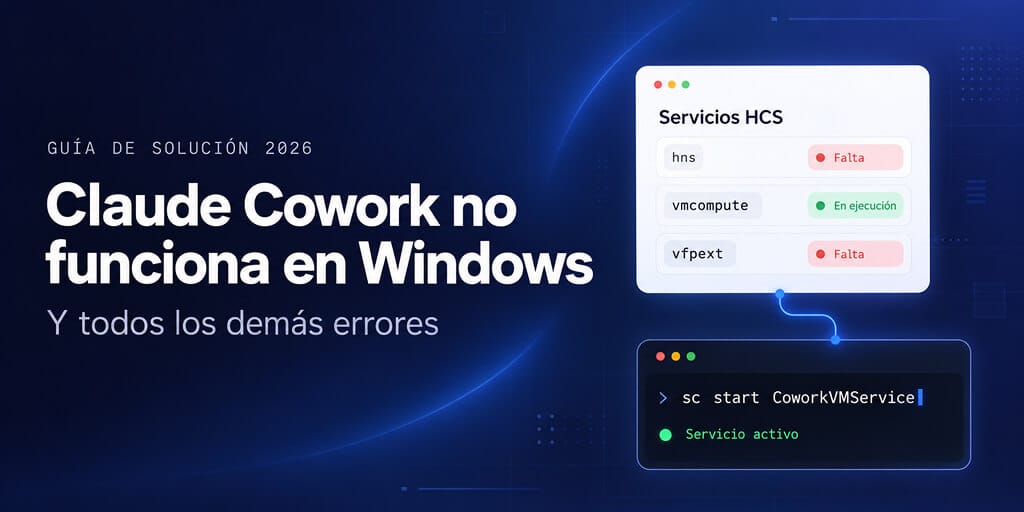 Claude Cowork "Missing HCS Services" en Windows: solución