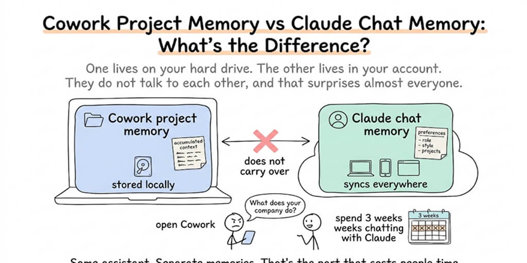 Cowork Project Memory vs Claude Chat Memory: What's the Difference?