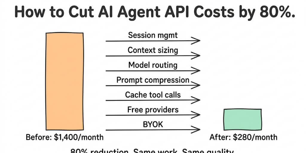How to Cut Your AI Agent API Costs by 80% (7 Things That Actually Work)