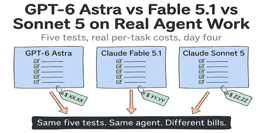 GPT-6 Astra vs Fable 5.1 vs Sonnet 5 on Real Agent Work
