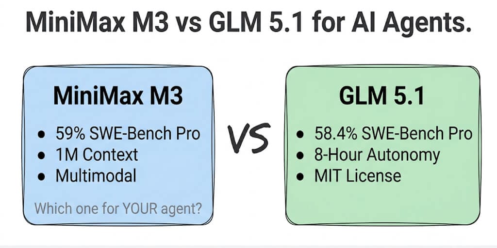 MiniMax M3 vs GLM 5.1: Which Free Model Wins for AI Agents (2026)