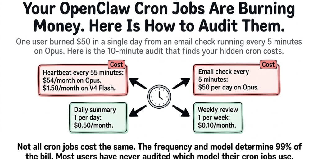 Your OpenClaw Cron Jobs Are Burning Money. Here's How to Audit Them.