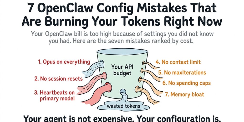 7 OpenClaw Config Mistakes That Are Burning Your Tokens Right Now