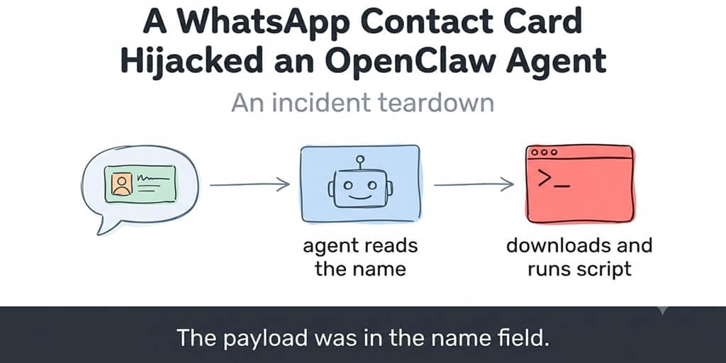 A WhatsApp Contact Card Hijacked an OpenClaw Agent. Here's Exactly How.