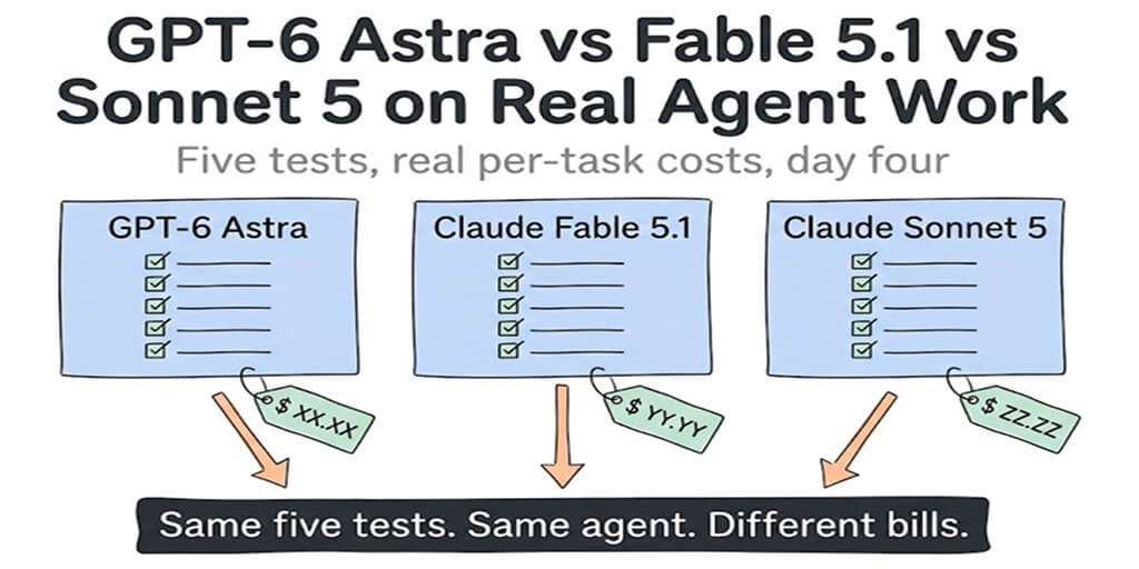 GPT-6 Astra vs Fable 5.1 vs Sonnet 5 on Real Agent Work