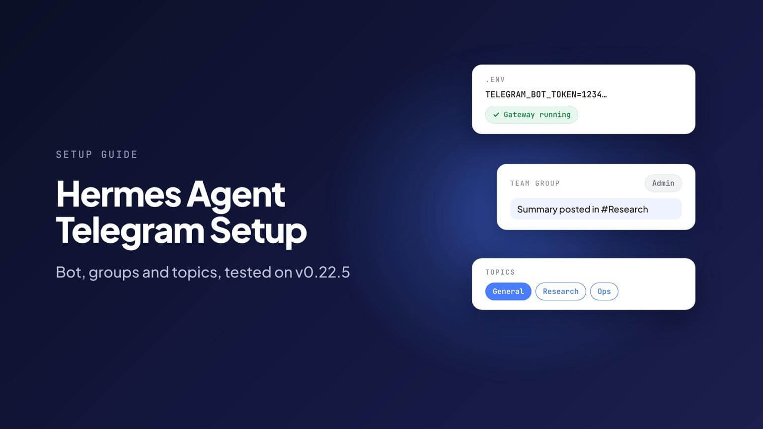 Hermes Agent Telegram Setup: Bot, Groups and Topics (2026)