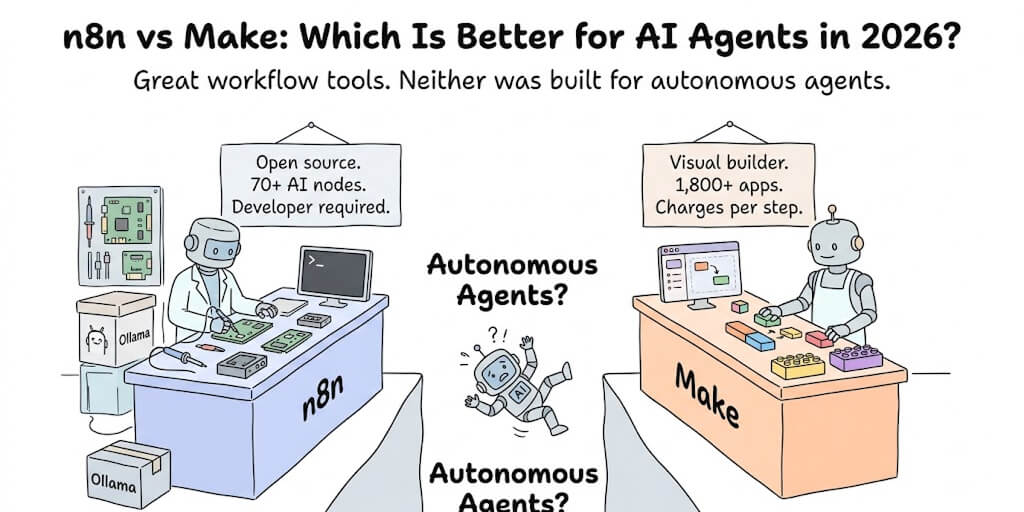 n8n vs Make for AI Agents: Honest 2026 Comparison