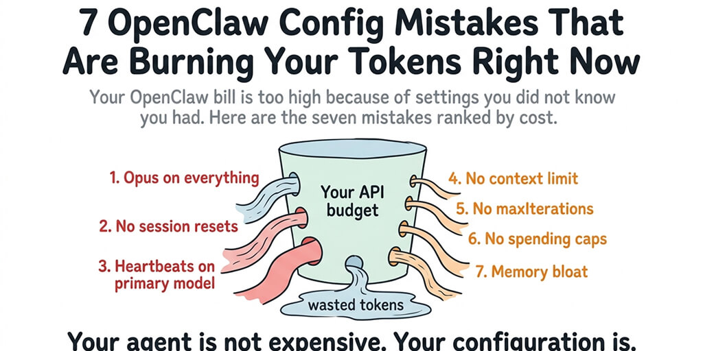 7 OpenClaw Config Mistakes That Are Burning Your Tokens Right Now