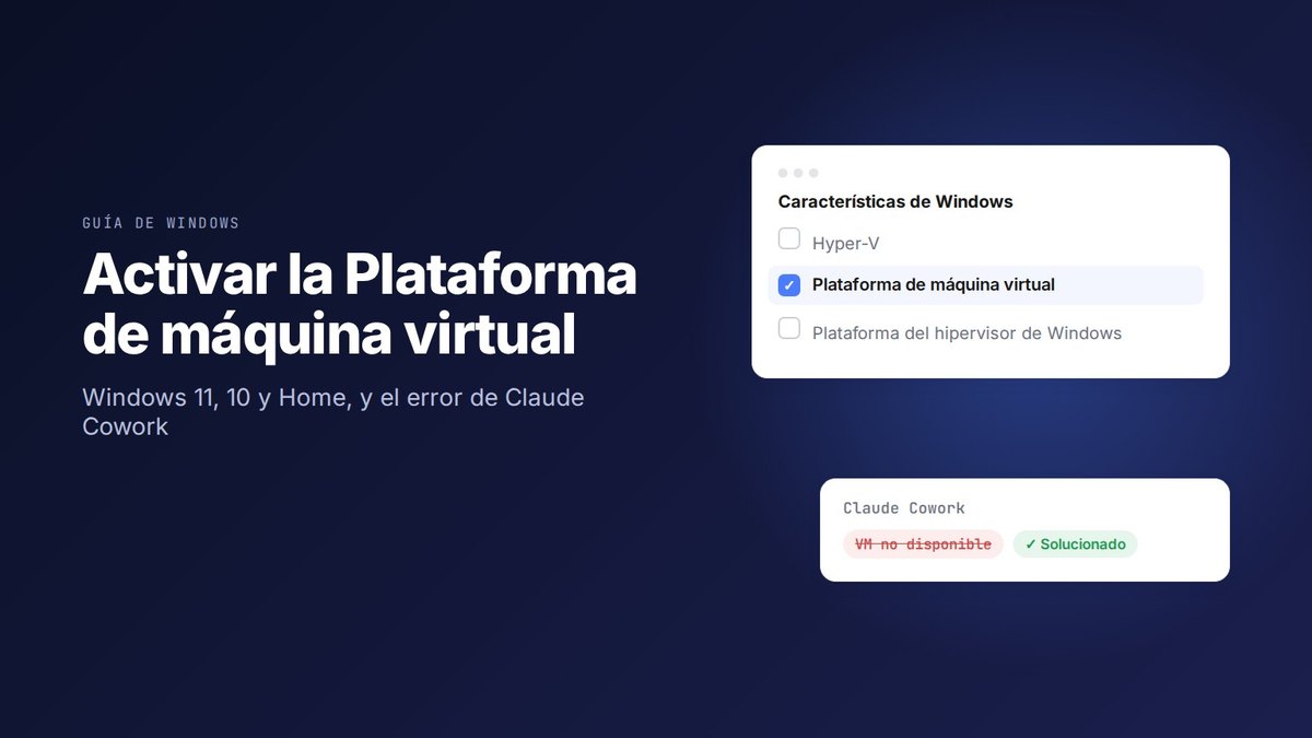 Cómo activar la Plataforma de máquina virtual en Windows (y arreglar el error de Claude)